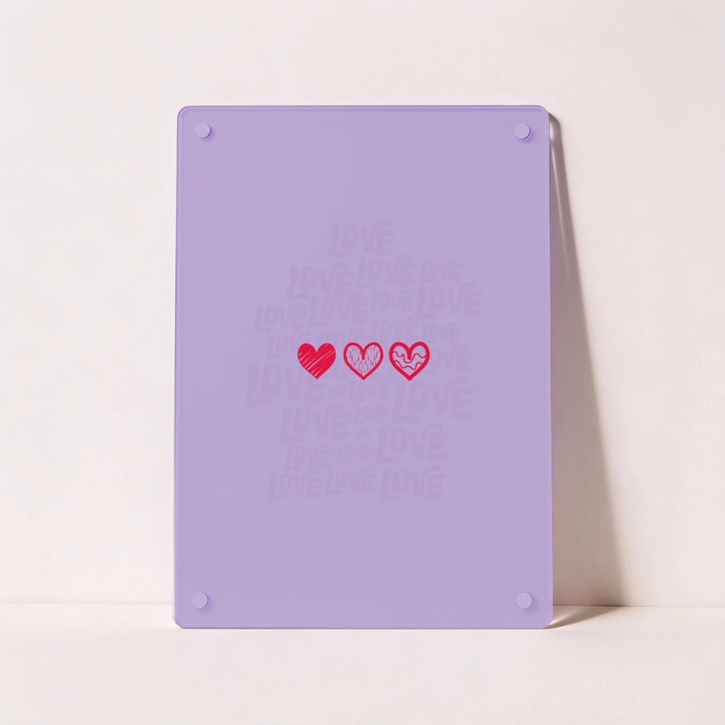 Cuadro San Valentín Corazones Minimal en Metacrilato