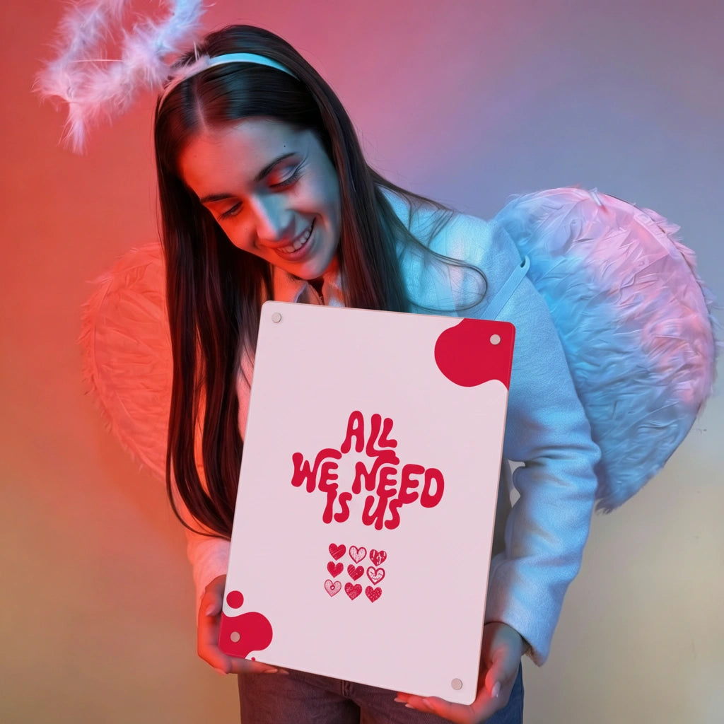 Cuadro San Valentín “All We Need Is Us” en Metacrilato