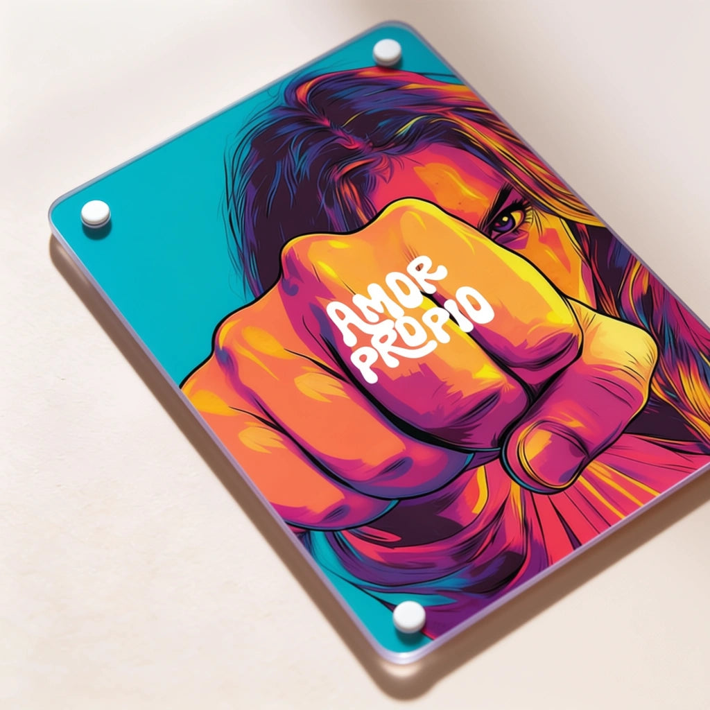 Cuadro San Solterín “Amor Propio” en Metacrilato | Decoración Positiva