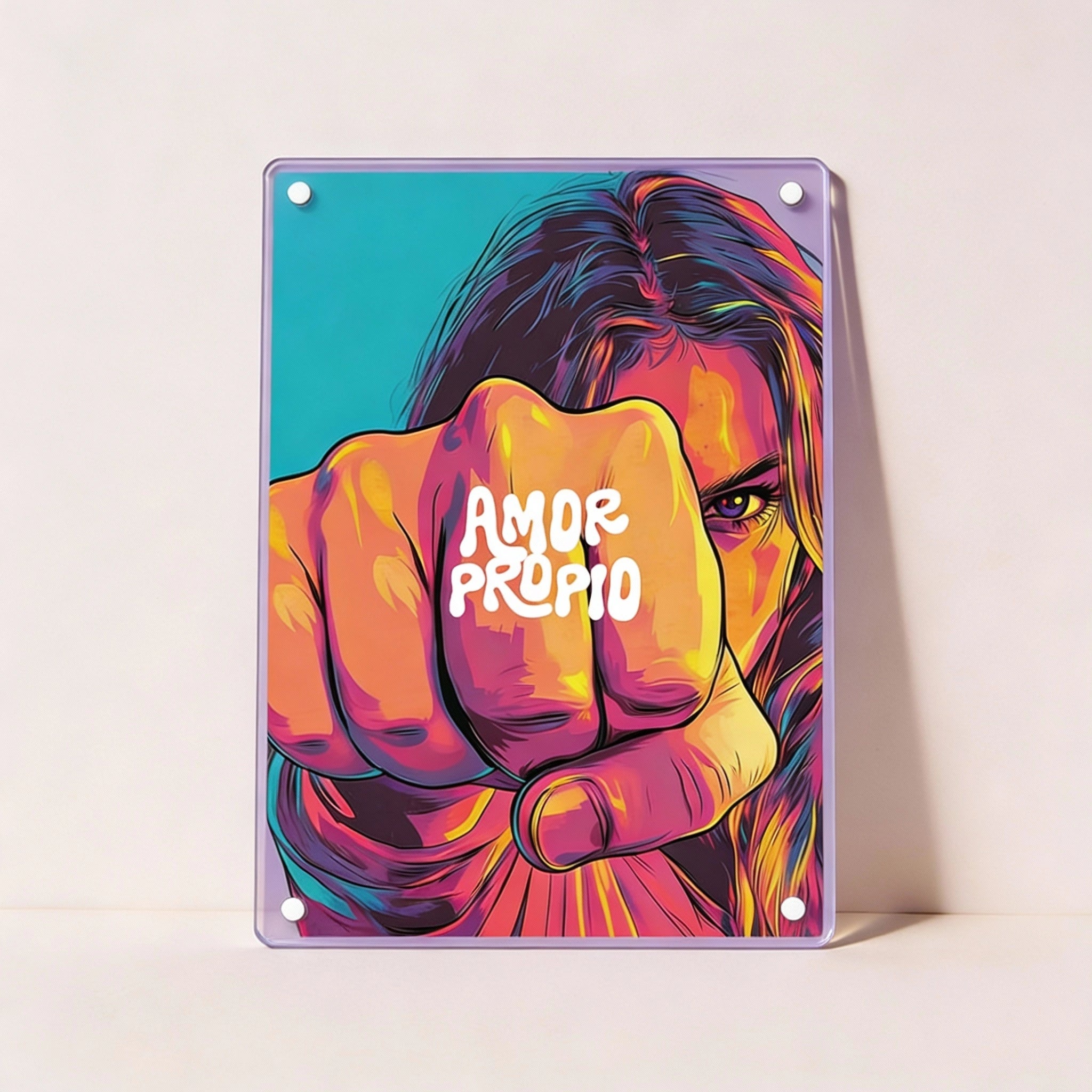 Cuadro San Solterín “Amor Propio” en Metacrilato | Decoración Positiva