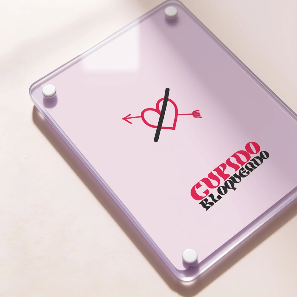 Cuadro San Solterín “Cupido Bloqueado” en Metacrilato | Anti-San Valentín