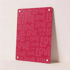 Cuadro San Valentín Love Tipográfico en Metacrilato