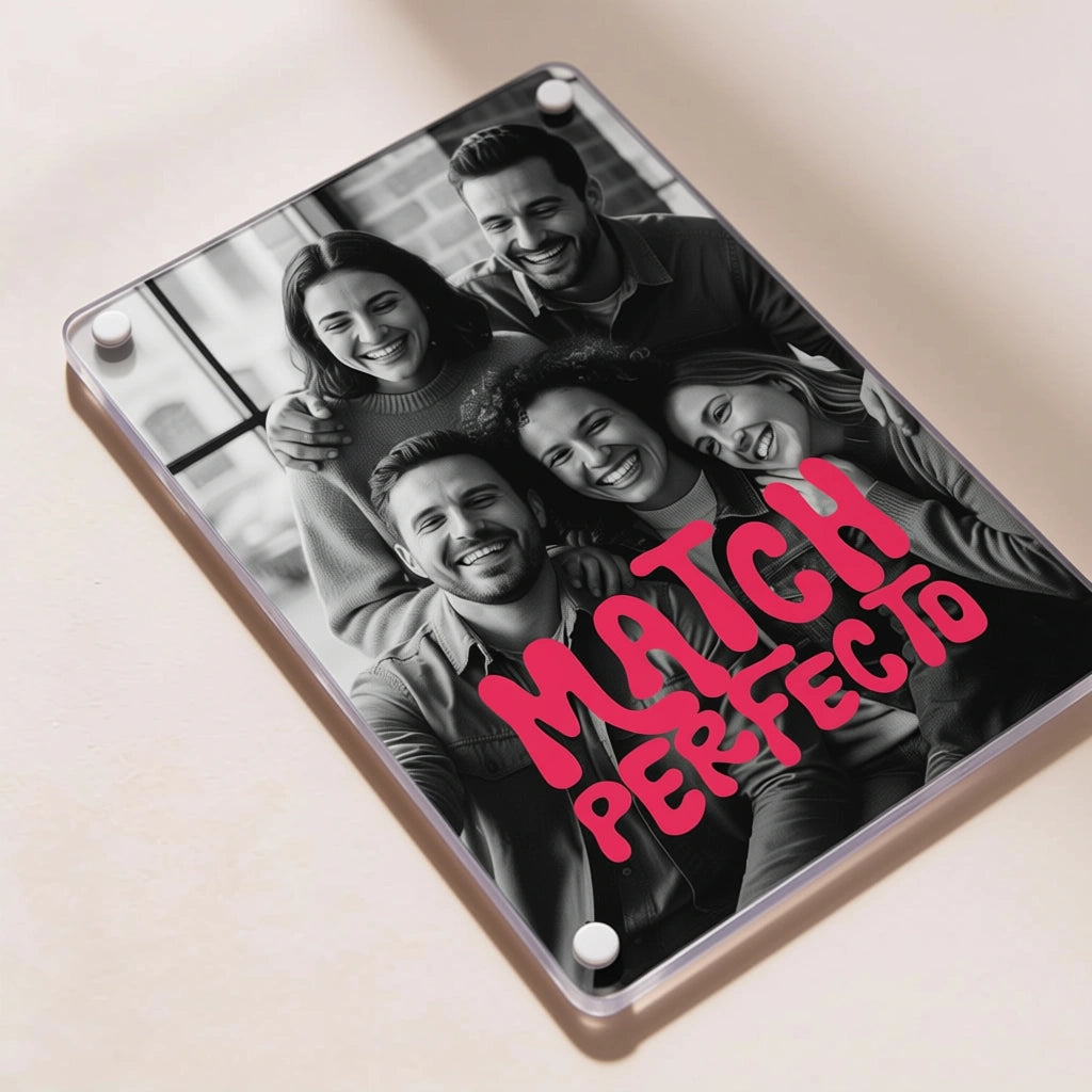 Cuadro San Solterín “Match Perfecto” en Metacrilato | Amigos