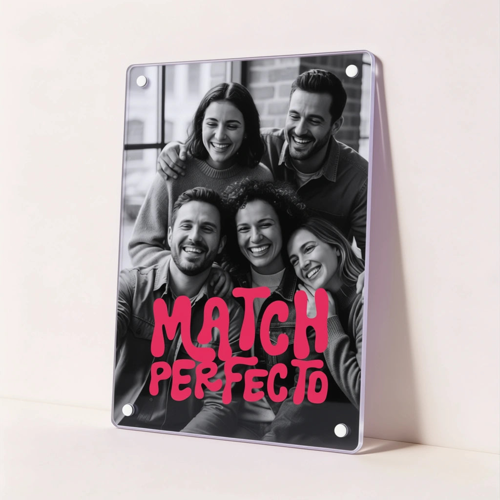 Cuadro San Solterín “Match Perfecto” en Metacrilato | Amigos