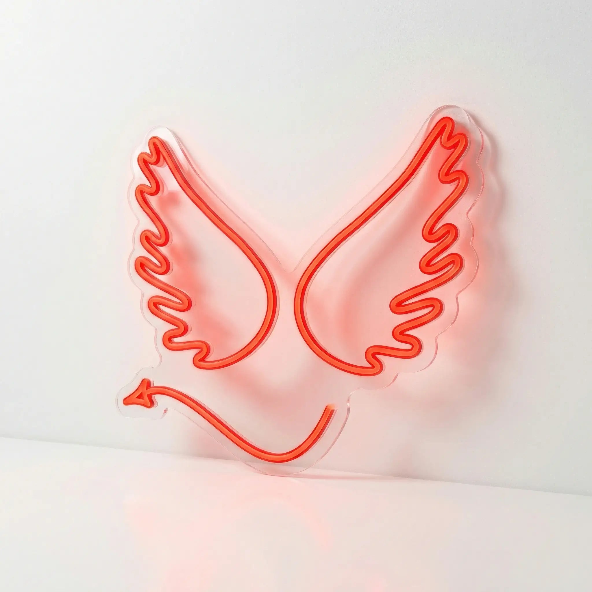 Neón LED Alas Rojas | Decoración Luminosa Ángel Rebelde