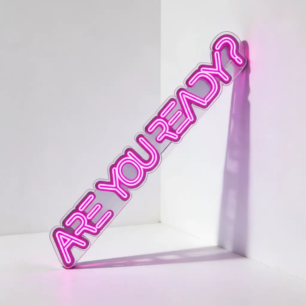 Neón LED Are You Ready? | Cartel Luminoso Motivacional y Decorativo