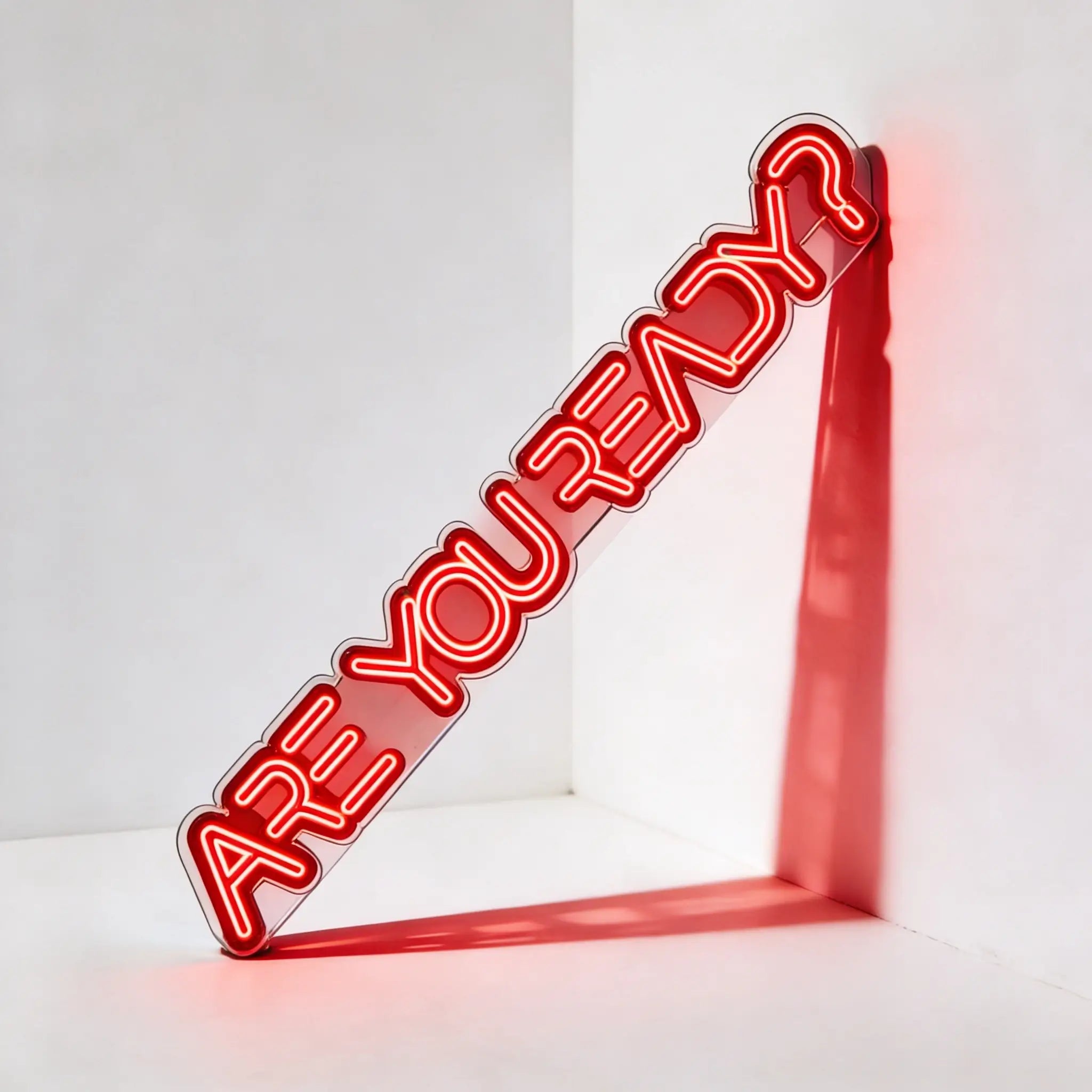 Neón LED Are You Ready? | Cartel Luminoso Motivacional y Decorativo