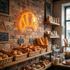 Neón LED Croissant | Decoración Luminosa para Cafeterías y Panaderías