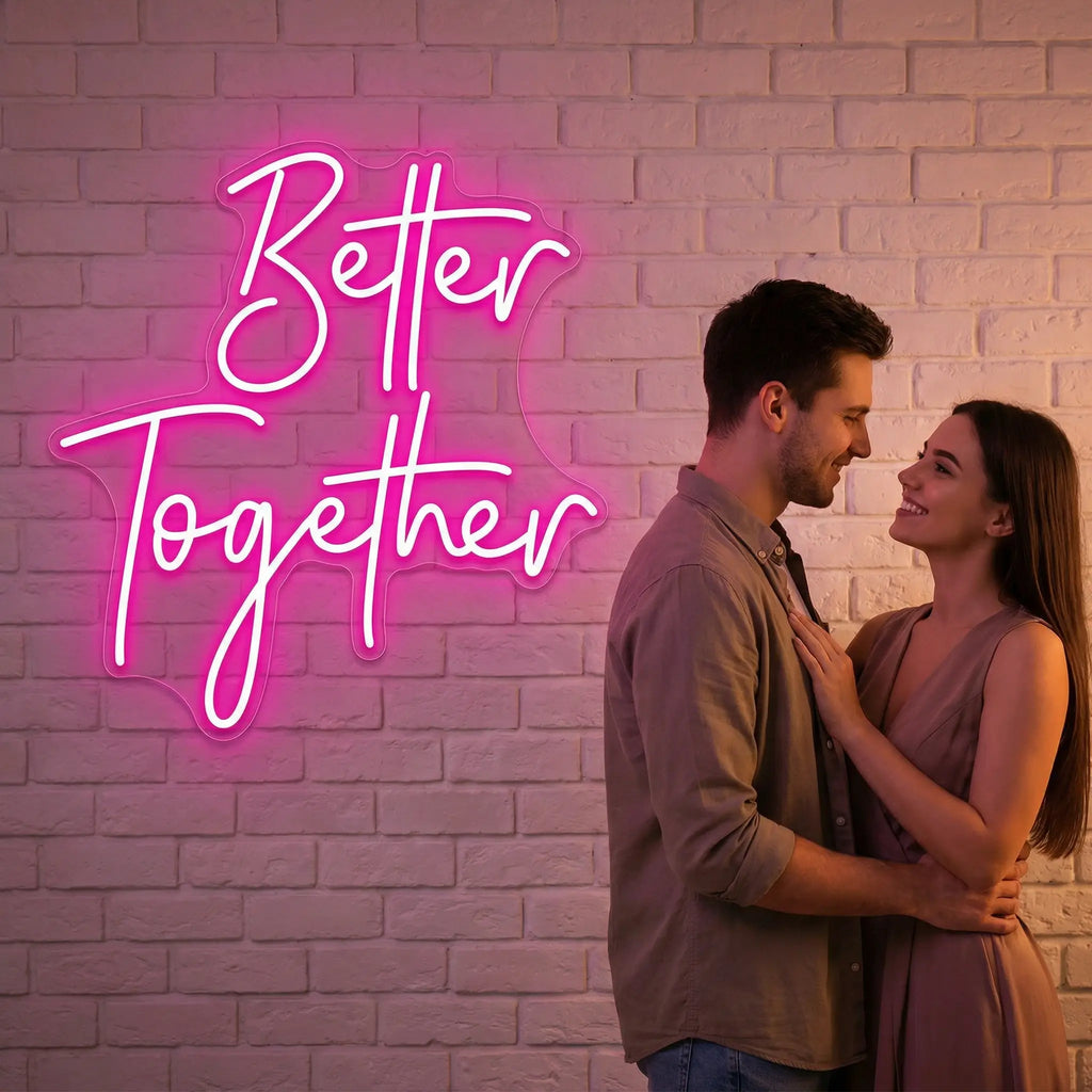 Neón LED “Better Together” | Decoración Romántica con Luz