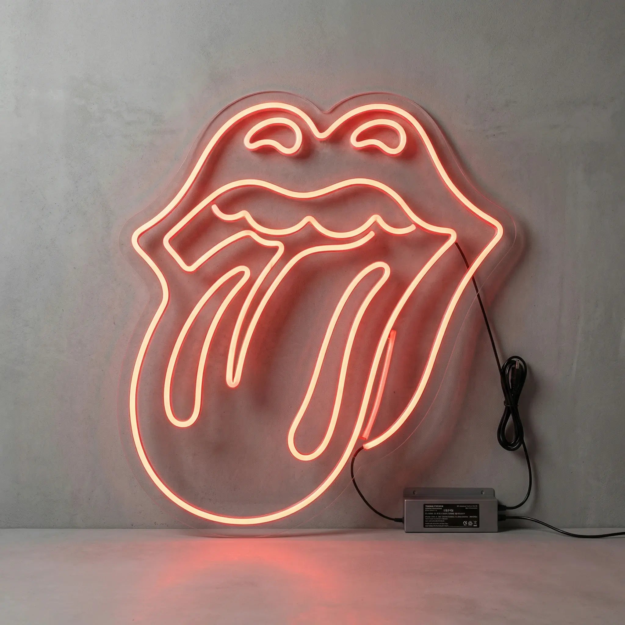 Neón LED Labios Rock | Decoración Rebelde con Luz (46.7x50cm)
