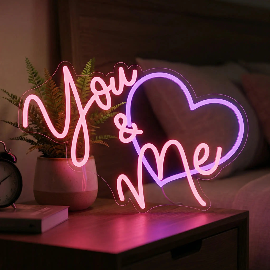 Neón LED “You & Me” | Decoración Romántica Moderna