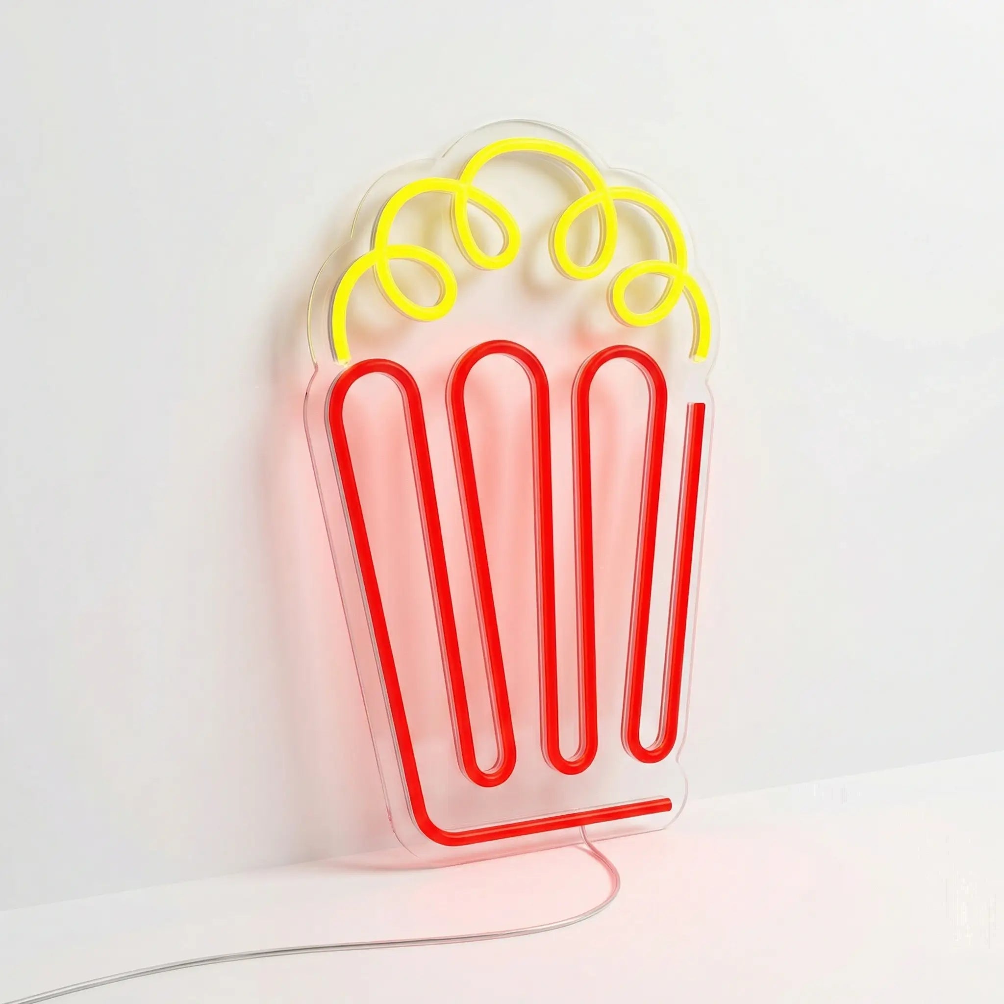 Neón LED Palomitas | Decoración Luminosa para Cine y Ocio