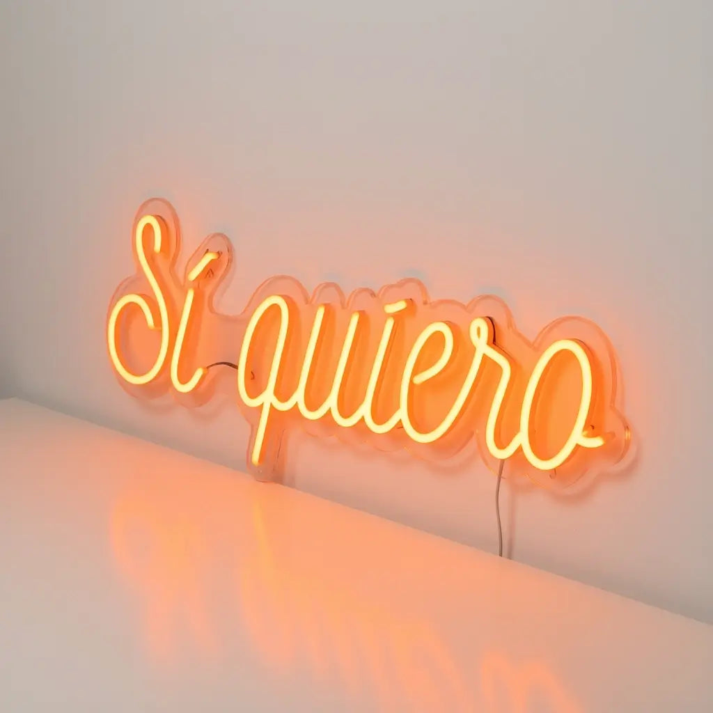 Neón LED “Sí quiero” | Decoración Luminosa Elegante y Moderna