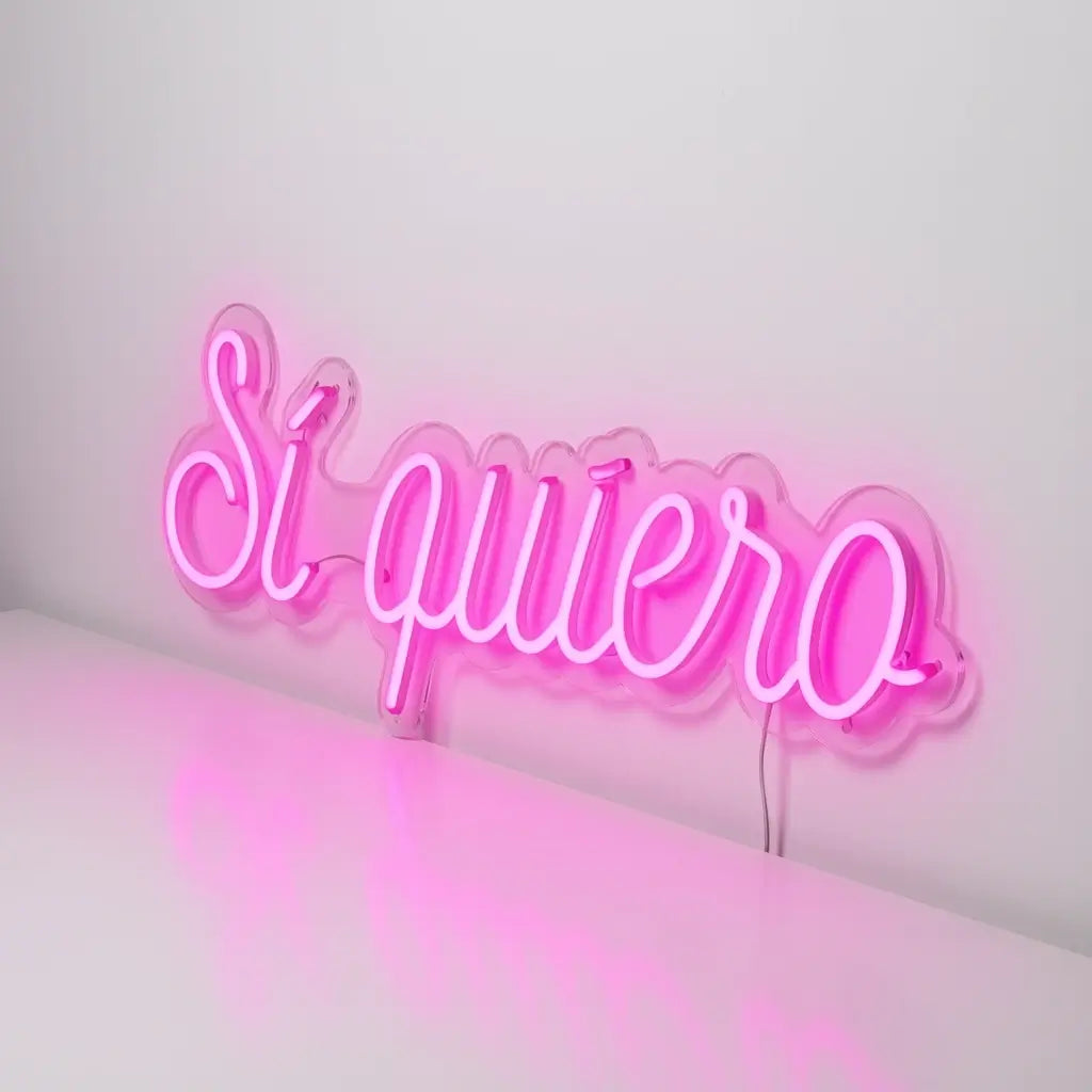 Neón LED “Sí quiero” | Decoración Luminosa Elegante y Moderna
