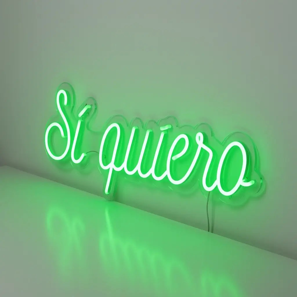 Neón LED “Sí quiero” | Decoración Luminosa Elegante y Moderna