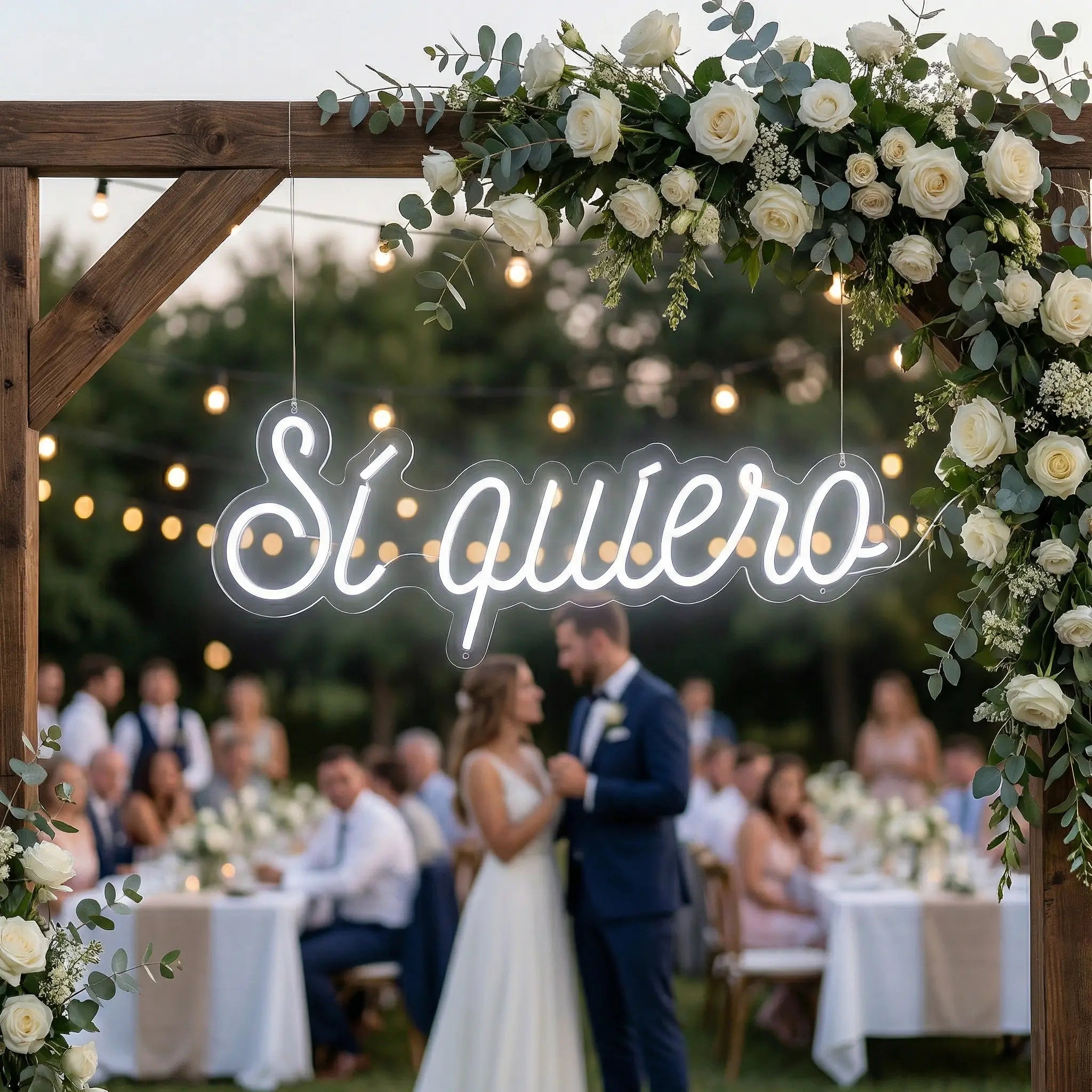 Neón LED “Sí quiero” | Decoración Luminosa Elegante y Moderna