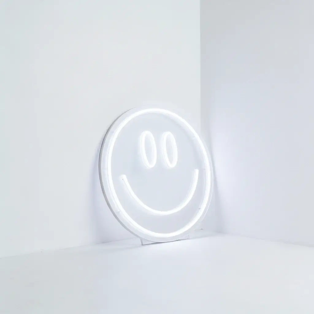 Neón LED Smiley Decorativo Blanco Cálido | RotulMarket