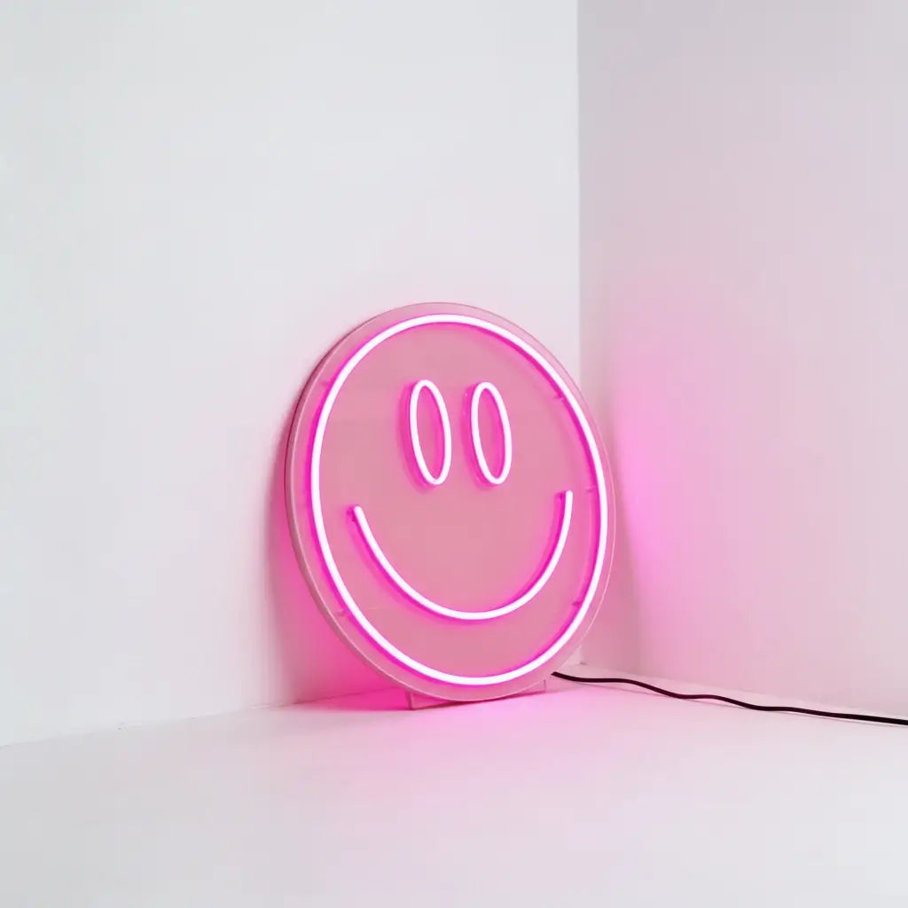 Neón LED Smiley Decorativo Blanco Cálido | RotulMarket