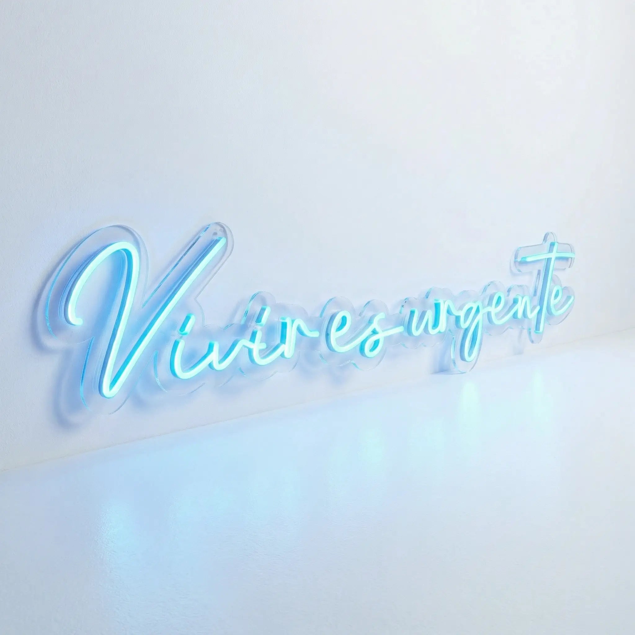 Neón LED Vivir es urgente | Frase Motivacional en Luz Verde