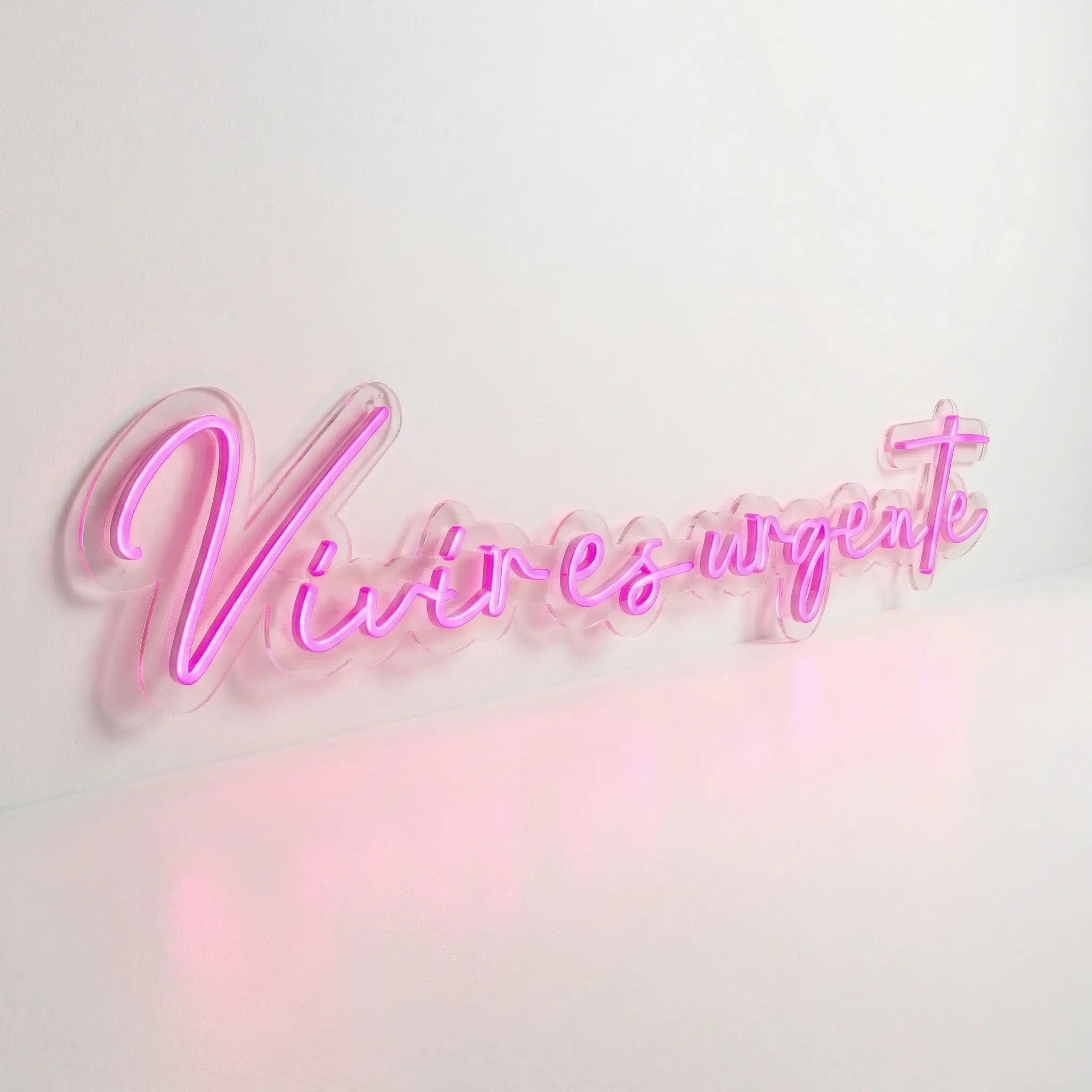 Neón LED Vivir es urgente | Frase Motivacional en Luz Verde